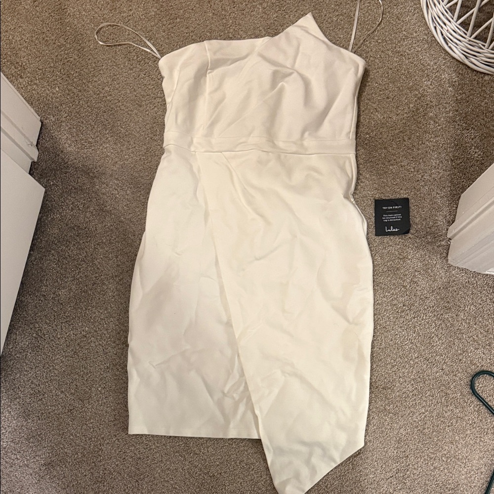Lulu's Ivory Asymmetrical Wedding Dress